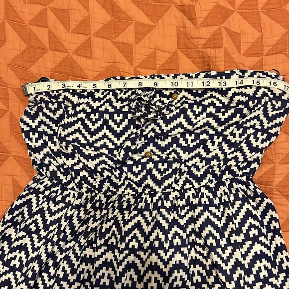 Gap Chevron Cotton Maxi Dress Size Large - Picture 6 of 11